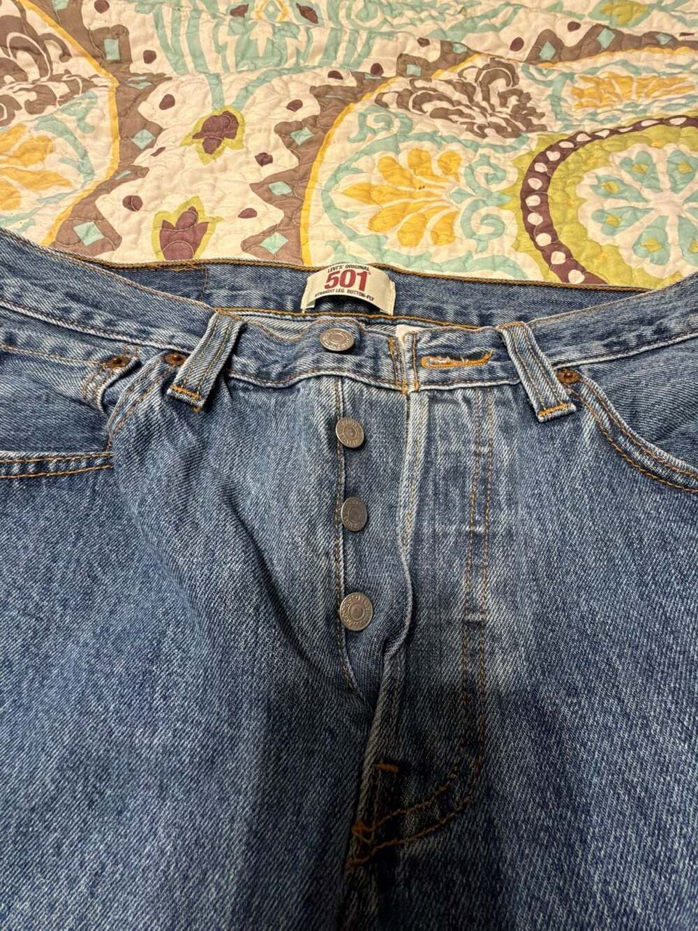 Levi's 501 Original Fit Straight Leg Button-Fly Jeans 30x34